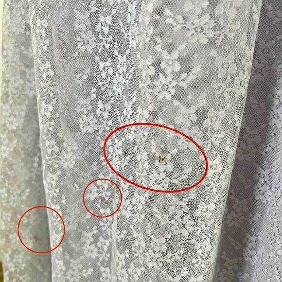 Vintage 70s Long Light Purple Lilac Ruffled Lace Maxi Dress Creations by Aria - Picture 8 of 16